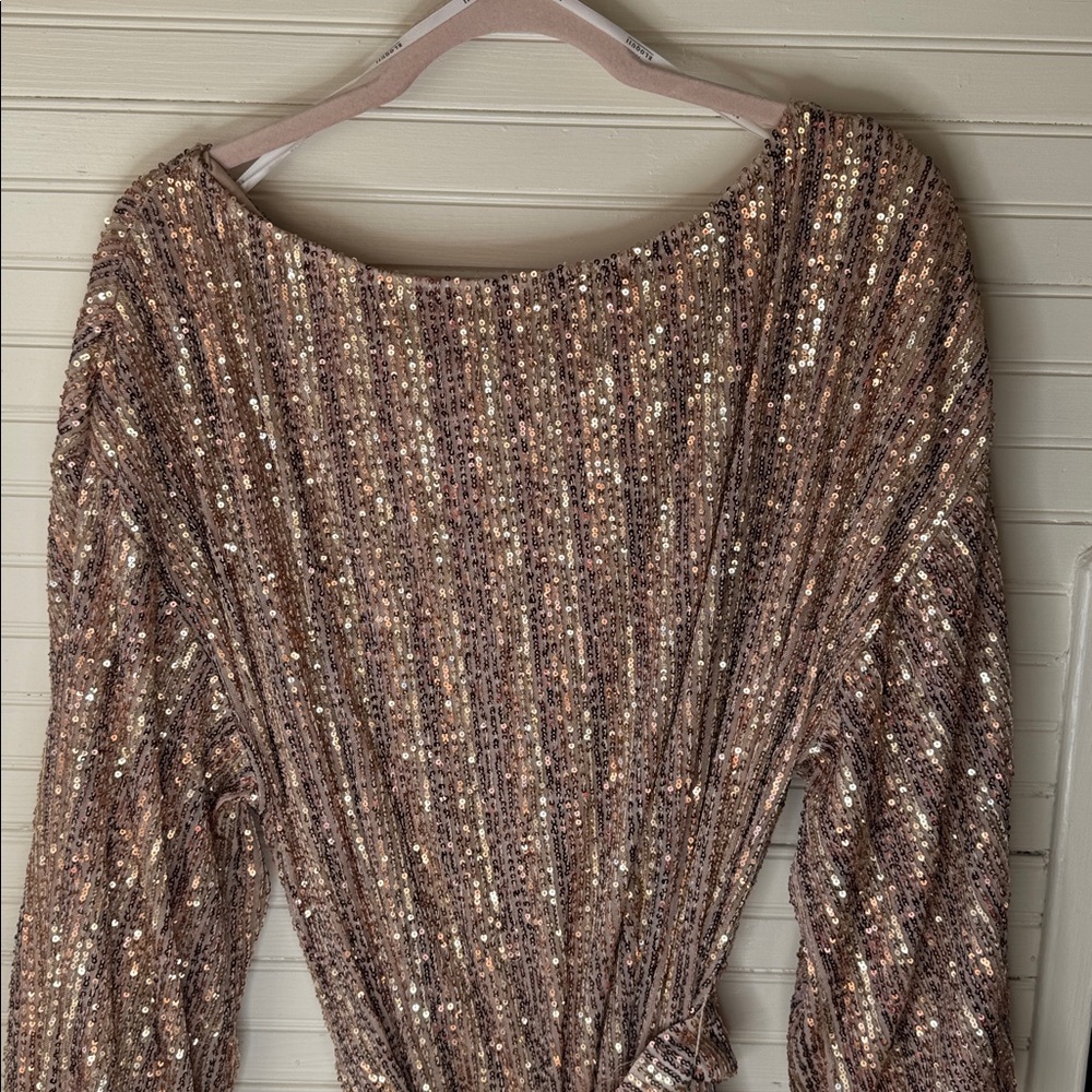 Gorgeous Rose Gold Eloquii Sequin Dress size 14/16